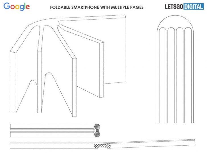 谷歌折叠屏专利公布：可像书一样折叠打开