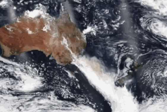 NASA：澳洲山火雾霾将绕地球一圈 目前已绕半圈