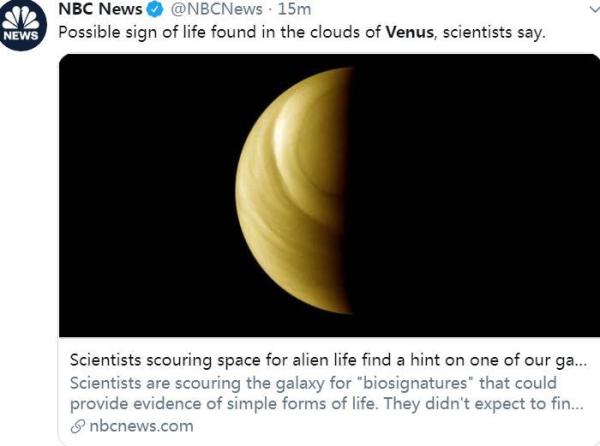 金星上有生命？科学家在其大气层中发现微量磷化氢
