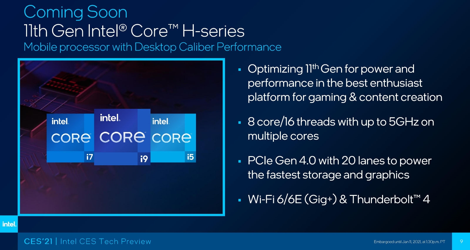 Intel 10nm 45W游戏本规格泄露 八核怒上5.0GHz