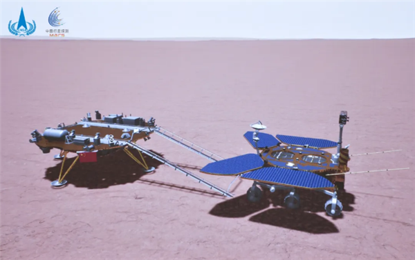 实拍！“祝融号”火星车驶离着陆平台影像