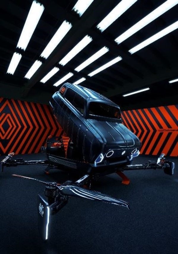 雷诺版“宏光MINIEV”飞行汽车发布！酷似大疆无人机