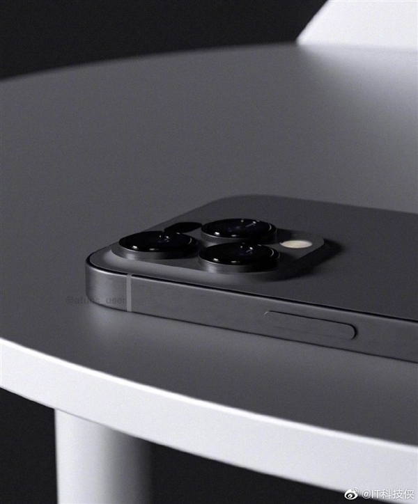 刘海彻底消失！iPhone 14 Pro太空黑概念渲染图曝光：感叹号挖孔、直角边框