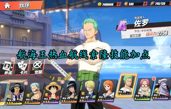 航海王热血航线索隆技能加点（深度揭秘）