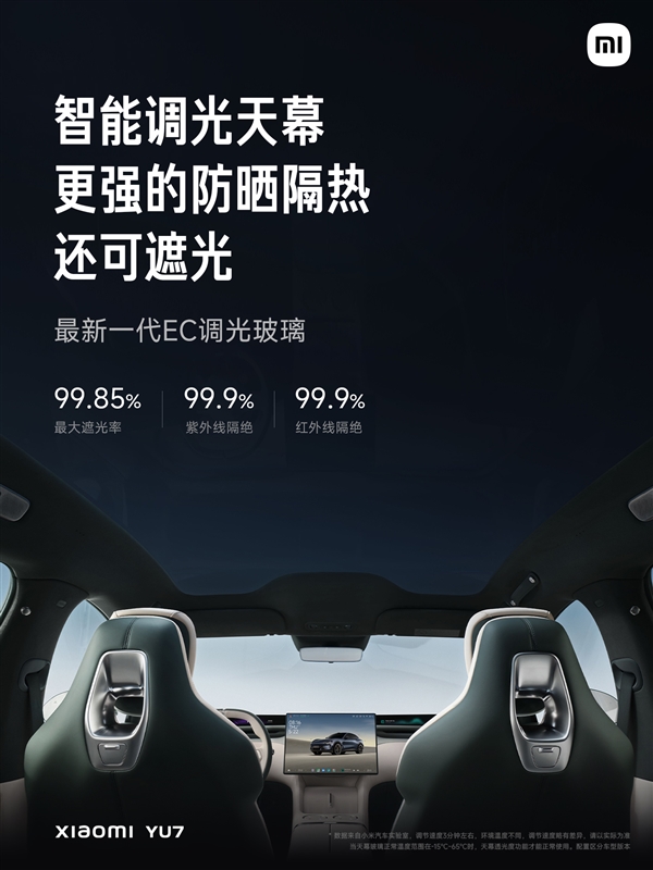 小米:YU7不需要额外贴膜