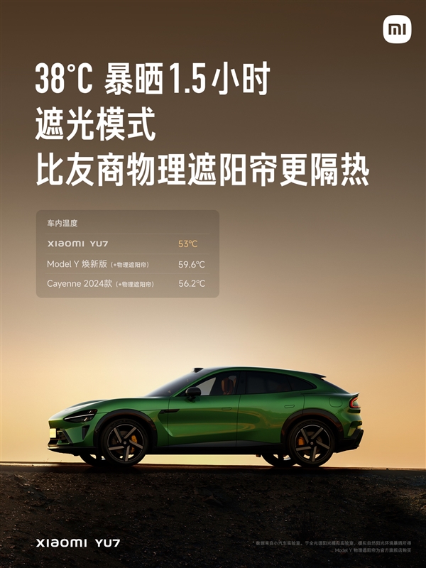 小米:YU7不需要额外贴膜