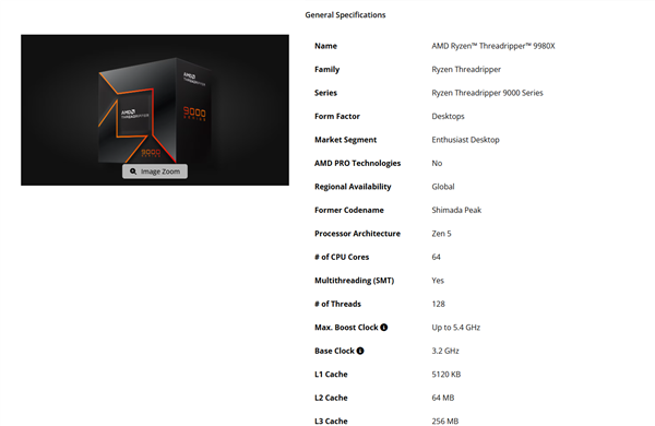 AMD 64核顶配CPU！线程撕裂者9980X现身Geekbench：多核暴涨16%