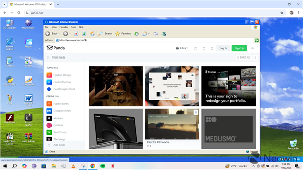 只需打开网页:完美怀旧体验Windows XP!扫雷、画图都不在话下