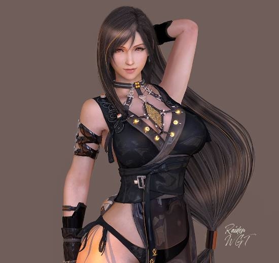 3D区博主晒蒂法全新美图：穿上其他游戏角色的衣服