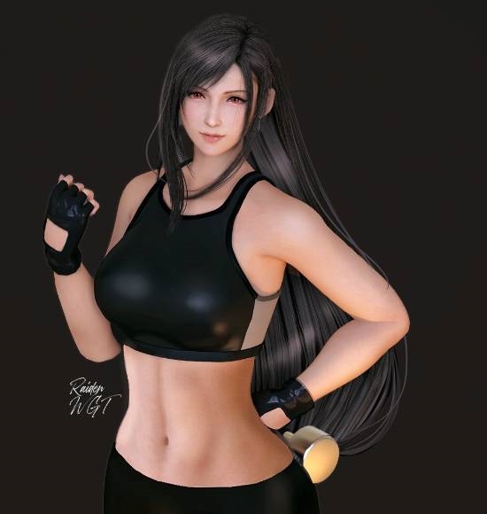 3D区博主晒蒂法全新美图：穿上其他游戏角色的衣服