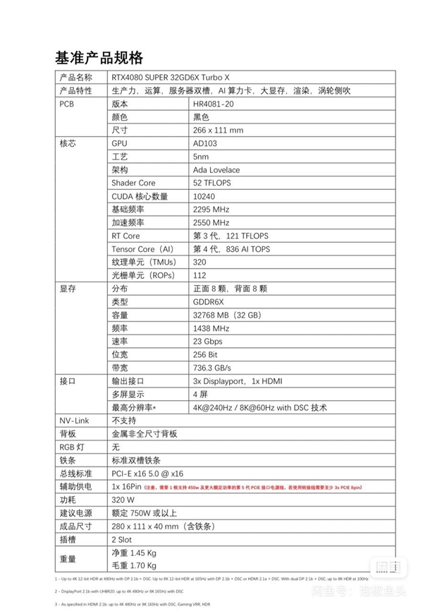 32GB大显存RTX 4080 SUPER现身:要价9200元