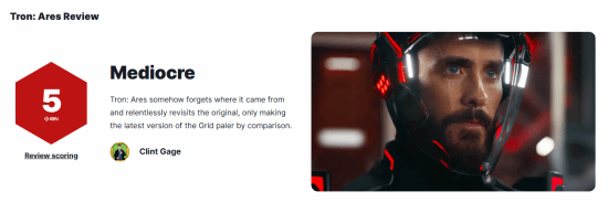 烂完了！电影《创：战神》IGN仅5分：本来只想给4分