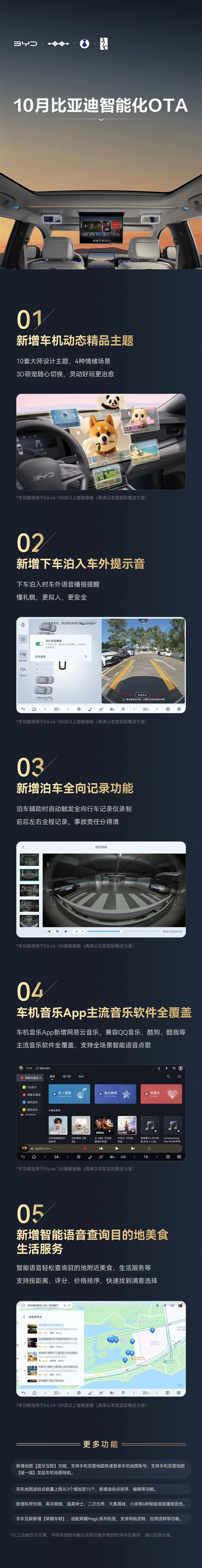 比亚迪10月智能化OTA推送:5大新增功能 主流音乐软件全覆盖