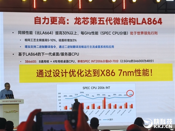 胡伟武:龙芯用十几nm工艺反超 下代争取做到Intel 7nm性能