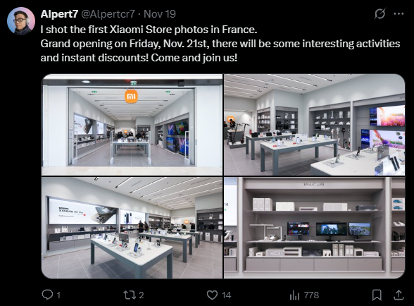 小米之家重返法国!巴黎首店正式开业