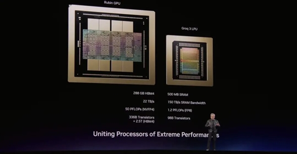 NVIDIA创造全新Groq 3 LPU:500MB SRAM高速缓存 7倍带宽碾压HBM4