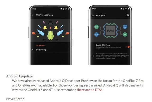 一加7 Pro海外版全面升级Android Q Beta 