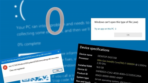 Win10注册表所有值设为0会怎样?exe都集体崩溃了