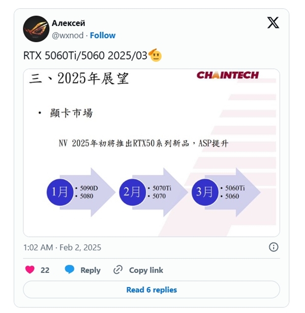 最便宜的50系列显卡终于来了!RTX 5060 Ti/5060将于3月上市:最高16GB大显存