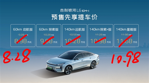开年即开战 曝吉利银河L6 EM-i本月中旬上市：只需8.28万起