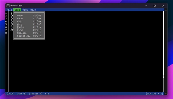 微软确认Windows 11预装软件+1:仅230KB的“Edit”文本编辑器