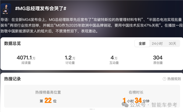 新车7万开卖!上汽高管哭上热搜