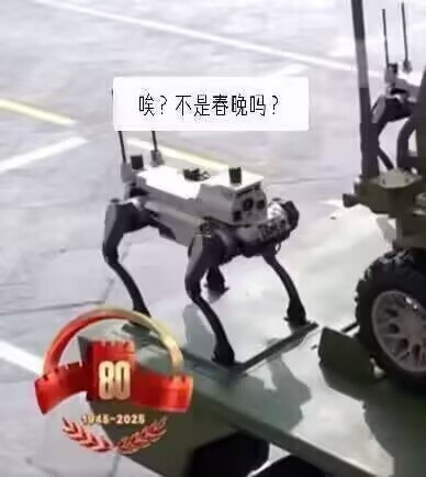 机器狼亮相九三阅兵:最多负重20公斤 30秒极速换电池